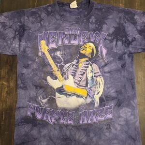 Large Jimi Hendrix tie dye tee shirt